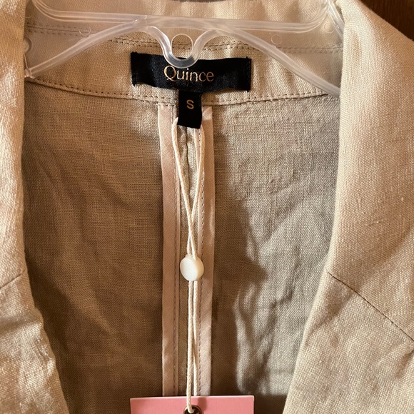 NWT Quince 100% European Linen Blazer in Driftwood - Picture 10 of 13